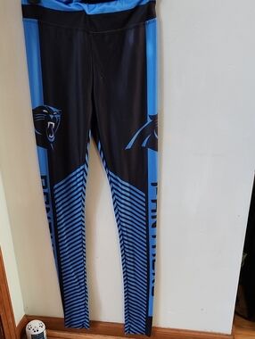 Girls Blue and Black Panthers Team Athletic Leggings